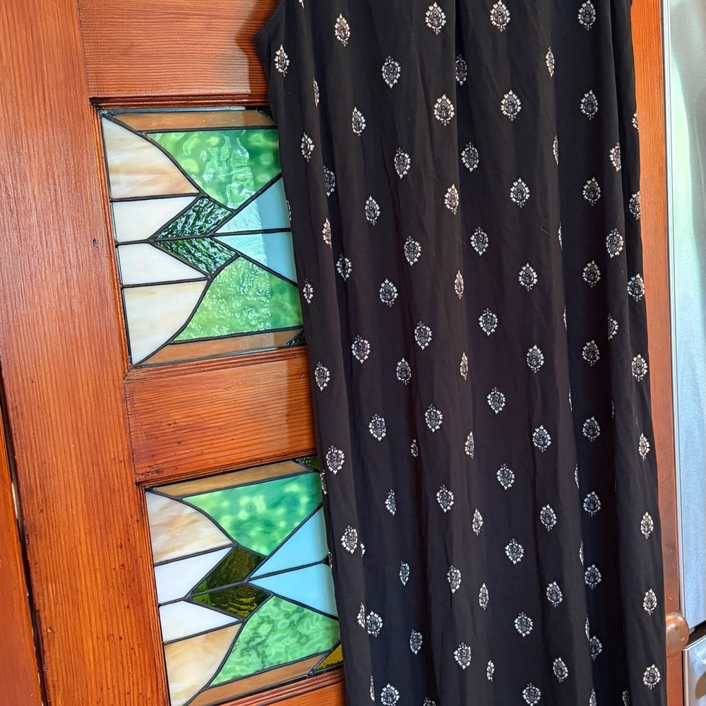 J. Jill tall Large Black Printed Maxi Dress - Picture 6 of 6